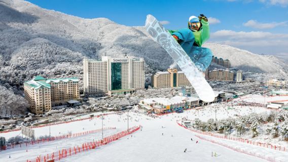 韓國江原特別自治道洪川大明維瓦爾第SONO滑雪場四日遊【洪川大明SONO度假村滑雪四天三夜團】