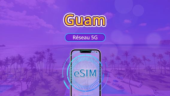 Guam | eSIM 5G | Prise en charge de Google Maps & ChatGPT | Forfaits journaliers/Data | Facturation sur 24 heures | 1-30 jours | Code QR