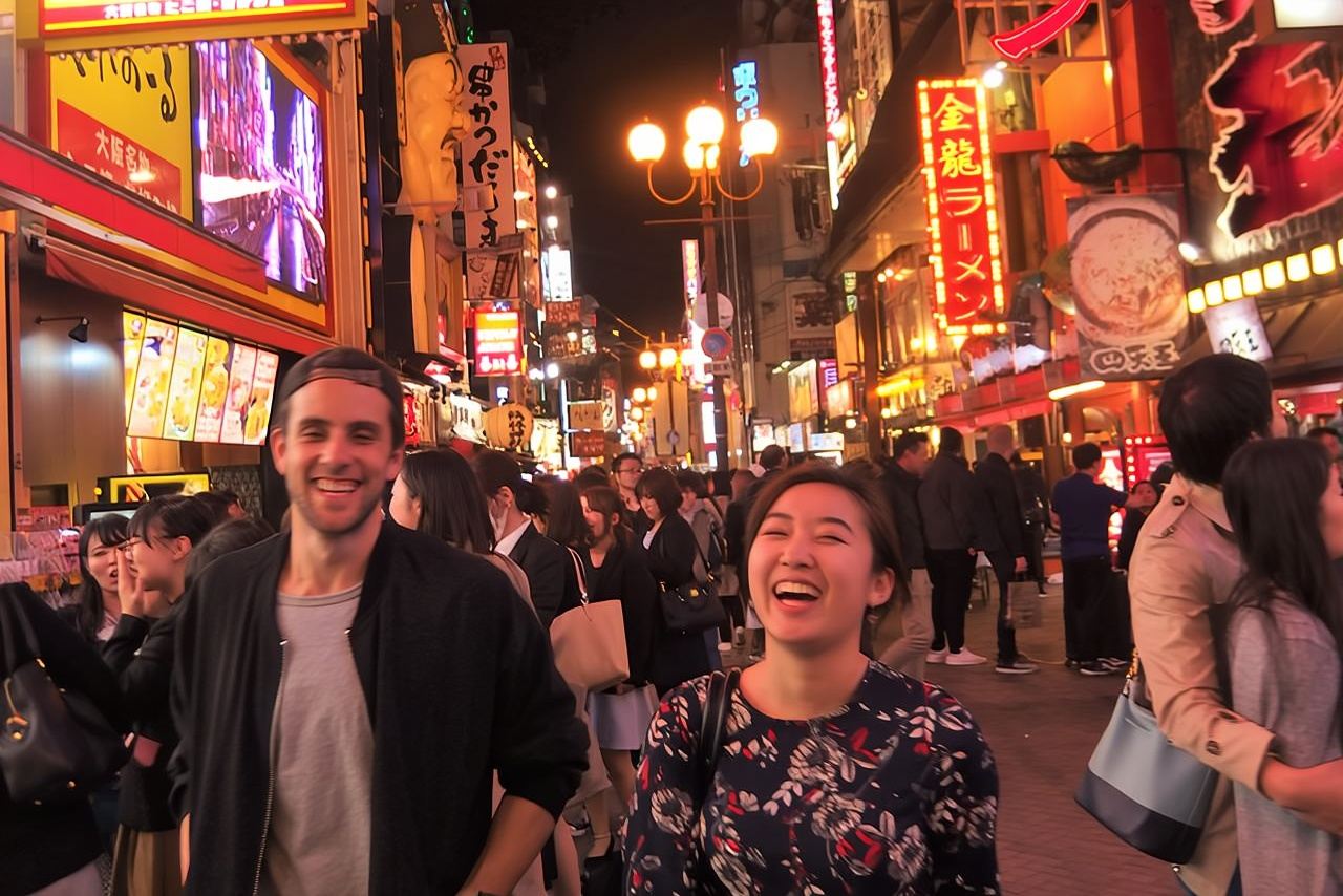 Osaka Bar Hopping Night Walking Tour in Namba (3 bars, 6 tastes)