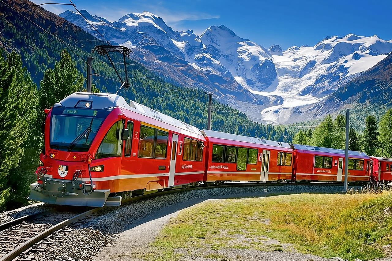 Excursión privada al tren de Bernina y al lago de Como. Recogida en el hotel.