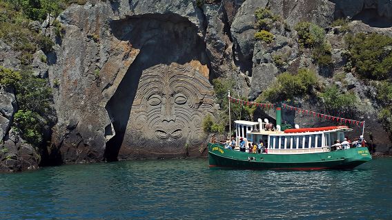 Lake Taupō Māori Rock Carvings Scenic Cruise aboard Ernest Kemp