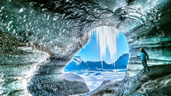 Katla Ice Cave Super Jeep Adventure and South Coast 1-day tour|Comfortable minivan transfers to and from the city