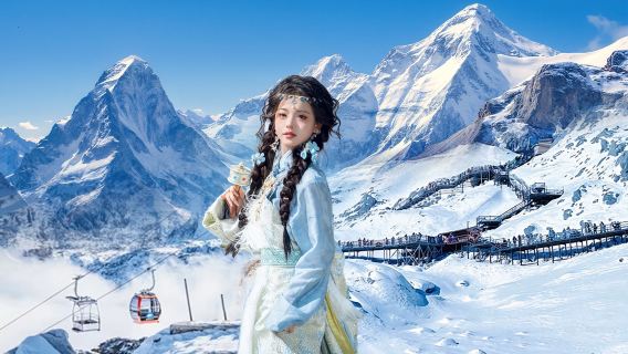 Excursión de un día a la pradera de abetos y valle de la luna azul en la montaña nevada de Yulong, Lijiang (opcional: montañas doradas al amanecer)