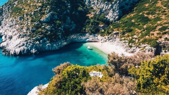 Boat Trip Vlore: Haxhi Ali Cave & Saint Jan Beach