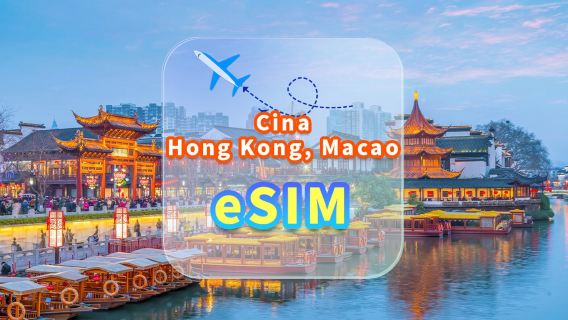 Cina, Hong Kong e Macao | eSIM 5G | Dati illimitati | Rete ad alta velocità | Non è necessario rimuovere la scheda | Giorno naturale | Codice QR