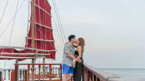 Krabi Red sailing boat Sunset Tour in Thailand Small Group/Seafood BBQ/Door-to-Door Pickup