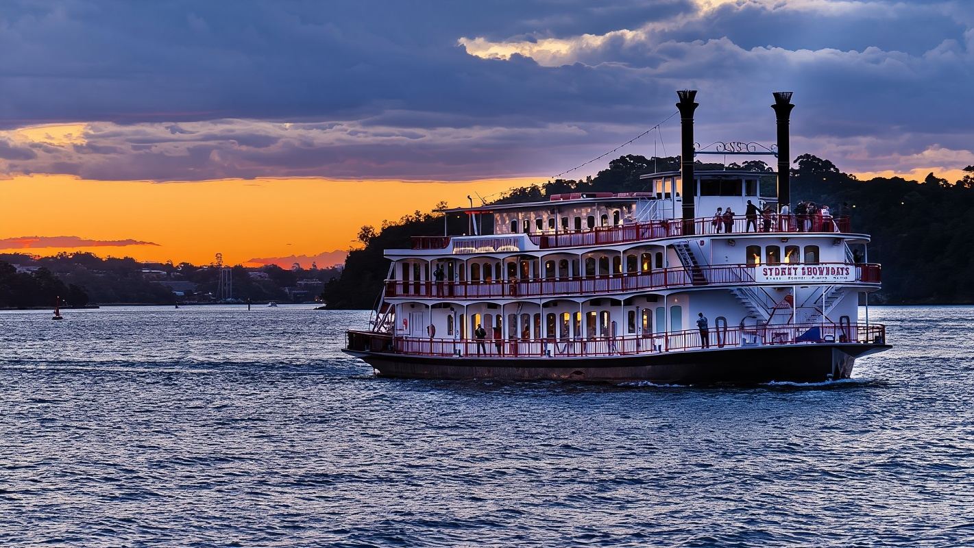 Sydney Harbour Showboat Dinner Cruise in Australia (includes 3-course dinner + performance)