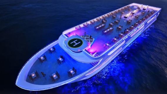 La croisière dîner de luxe sur le nouveau bateau blanc Départ depuis le quai ICONSIAM à Bangkok