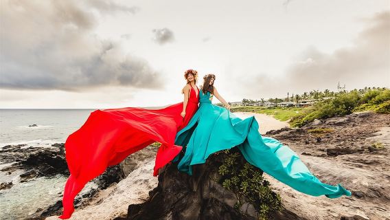 마우이 하이 플라잉 드레스 개인 사진 촬영 경험