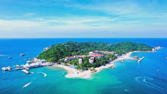 Tour di un giorno a Sanya Wuzhizhou e alla Foresta Pluviale Tropicale di Yalong Bay con trasferimento in auto privata