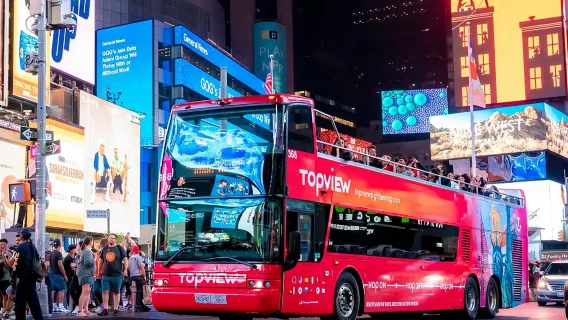 New York: Nachtrundfahrt mit dem Open-Top-Bus