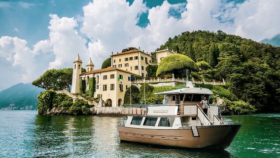 Excursión de un día al lago de Como y Bellagio con crucero privado en barco