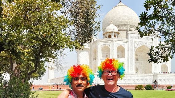 Excursion privée d'une journée en voiture au Taj Mahal et au Fort d'Agra au départ de Delhi