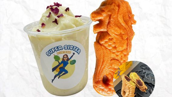 Paket 3: Yuanyang Fischschwanz-Löwen-Gebäck + Durian-Schaum