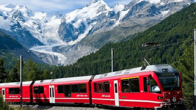 Bernina Red Train And St Moritz Tour from Milan
