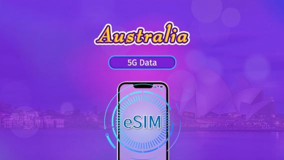 Australia | 5G/4G eSIM | Day Pass/Total Package | Natural Day Billing | 1-30 days | QR code