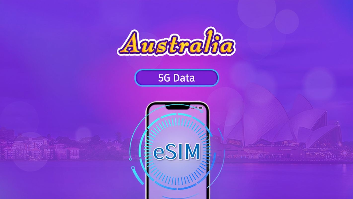 Australia | eSIM 5G/4G | Pacchetto Giornaliero/ Pacchetto a Volume Fisso | Fatturazione a Giorno Solare | 1-30 Giorni | Codice QR