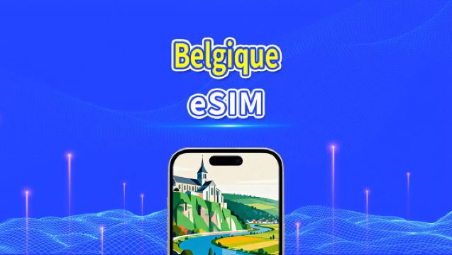 eSIM Belgique | 5G/4G | Données haut débit | 24 heures | 1 à 30 jours | QR code