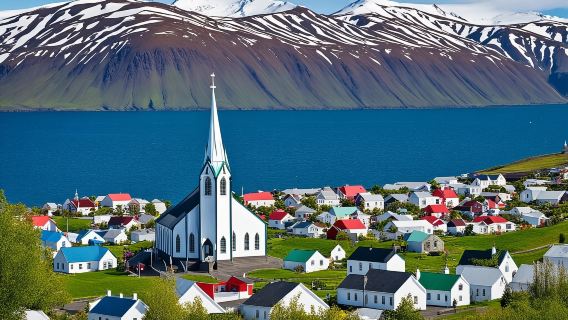 Iceland + Lake Myvatn + Akureyri Cathedral + Akureyri Botanical Garden + God's Waterfall one-day tour