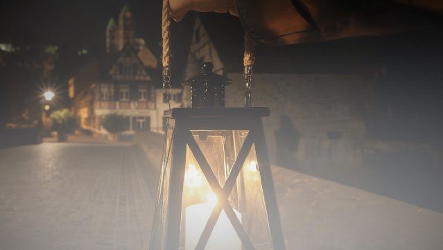 Night watchman tour with torch through Siegburg