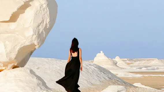 Egypt's White Desert National Park, Black Desert, Black Desert, Desert camping, and Cairo Hotel Pickup