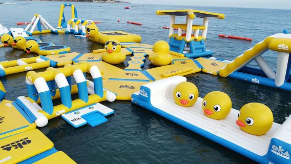 Inflatable Water Park Adventure in the Sea of Salou