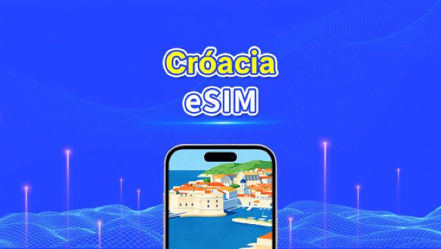 eSIM da Croácia | 5G/4G | Dados de alta velocidade | 24 horas | Dias opcionais de 1 a 30 dias | Código QR
