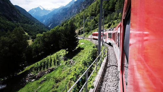Swiss Alps by Train: Bernina & St. Moritz from Milan