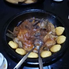 Stewed river fish in an iron pan User Photo