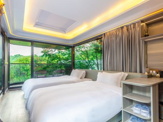 Guangzhou Valley Xiyue Zhuang Boutique Homestay Room Type - Mountain View Suspended Residence Star Watching Courtyard Private Bath Twin Room Guangzhou Valley Xiyue Zhuang Boutique Homestay Room Type - Mountain View Suspended Residence Star Watching Courtyard Private Bath Twin Room