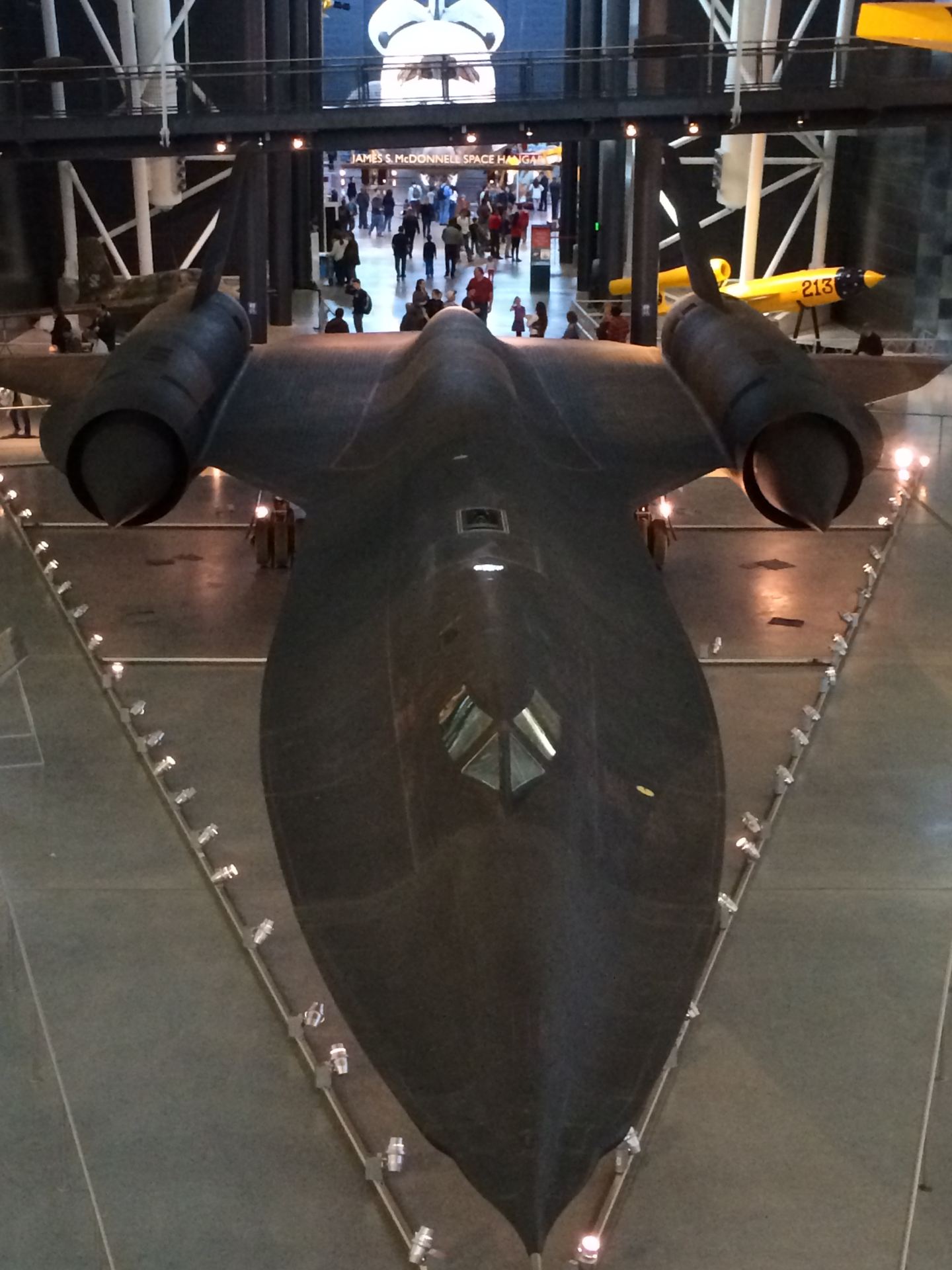 Instantly recognizable, the SR-71 Blackbird is one of the most impressive airplanes every designed. Capable of speeds in excess of mach 3, it was standard operating procedure for pilots to simply accelerate and outrun any air defense missiles launched to target it. Note the skunk on the tail, a reference to the Lockheed Martin Skunk Works, which designed the SR-71.
#triplocal