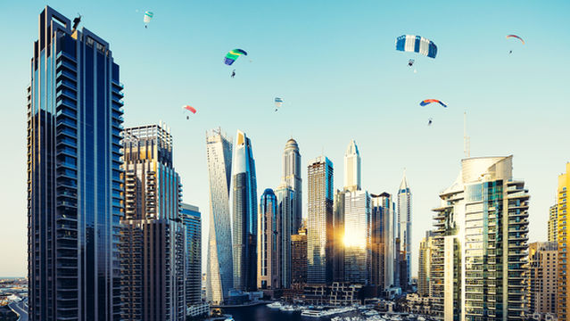 Skydiving in Dubai