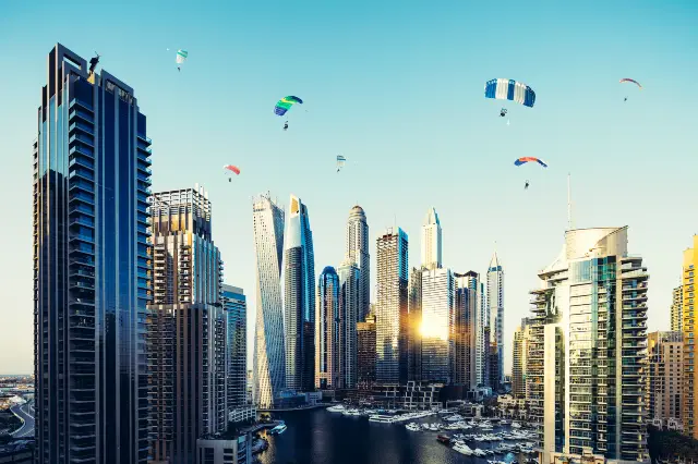 Skydiving in Dubai