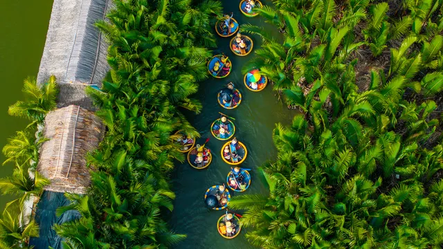 เรือตะกร้าในสวนมะพร้าว