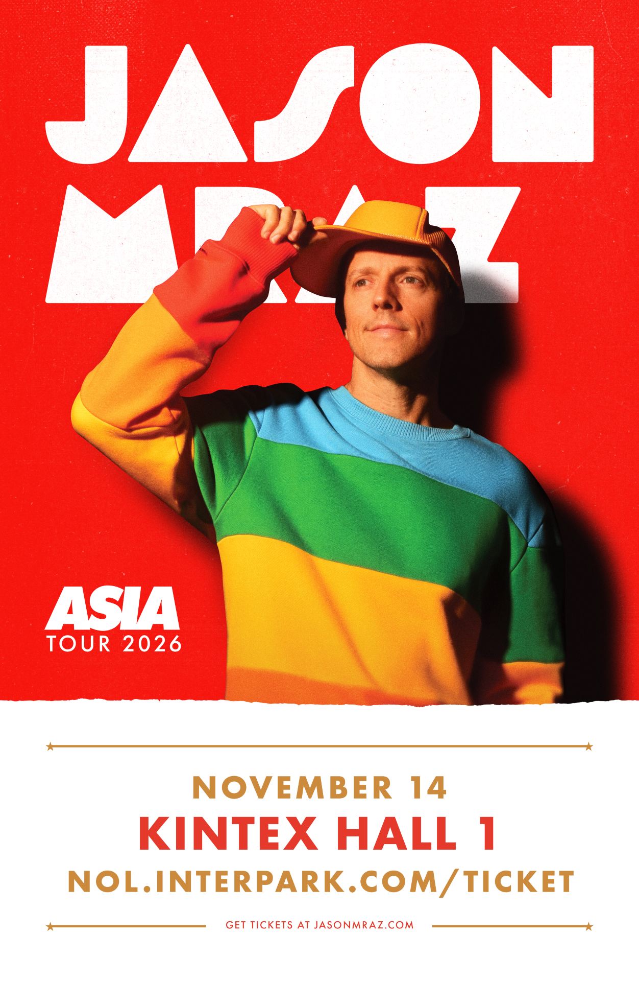 Seoul | 2026 Jason Mraz Asia Tour – Seoul | KINTEX (Korea International Exhibition Center)