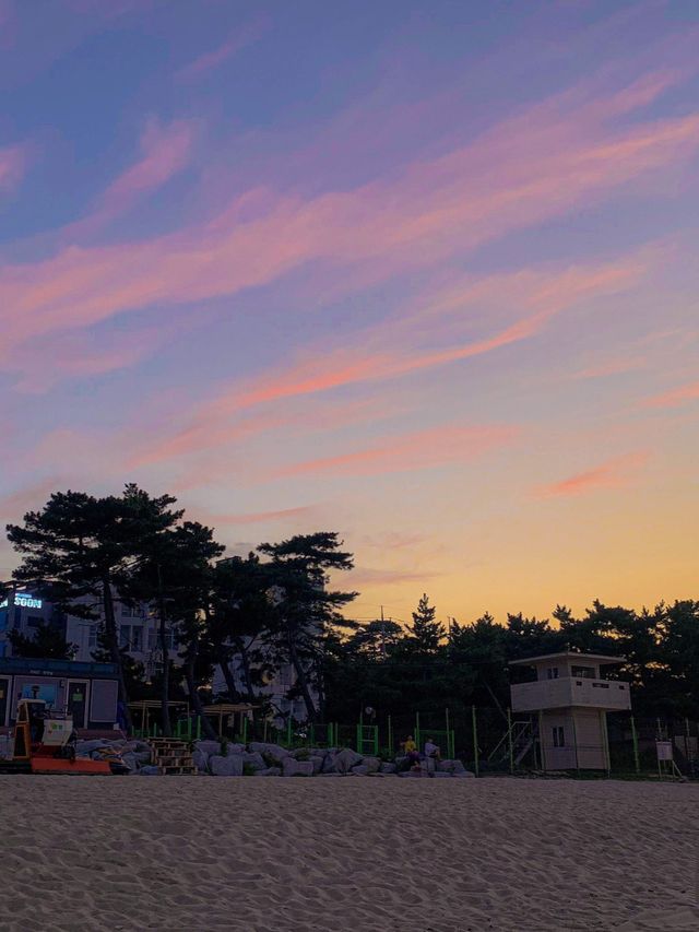 강릉 노을맛집, 사근진 해변