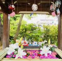 都内で見られる花手水法輪寺