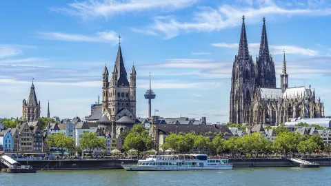 Old Street along Rhine attraction in Cologne