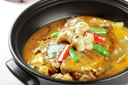 LUBANZHANG BRAISED SEA CUCUMBER WITH SCALLION