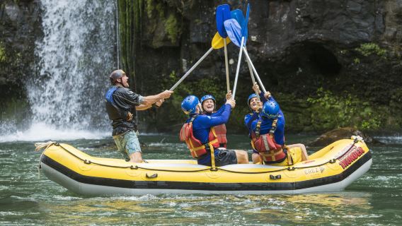 タリ川ラフティング+ケアンズ バロン川 ラフティングツアー+ケアンズ+タリー川カヤック及びカヌー2-4時間【バロン川/タリー川ホワイトウォーターラフティング(インフレータブルチューブ/夕食/送迎オプション)】