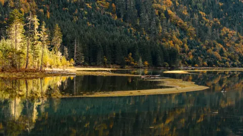 Moon Lake attraction in Kangding