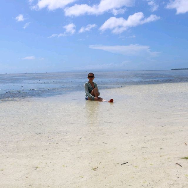 A lengthy sandbar