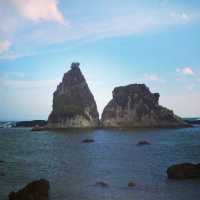 Beautiful beach in Sawarna Banten!