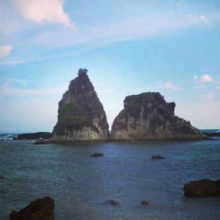 Beautiful beach in Sawarna Banten!