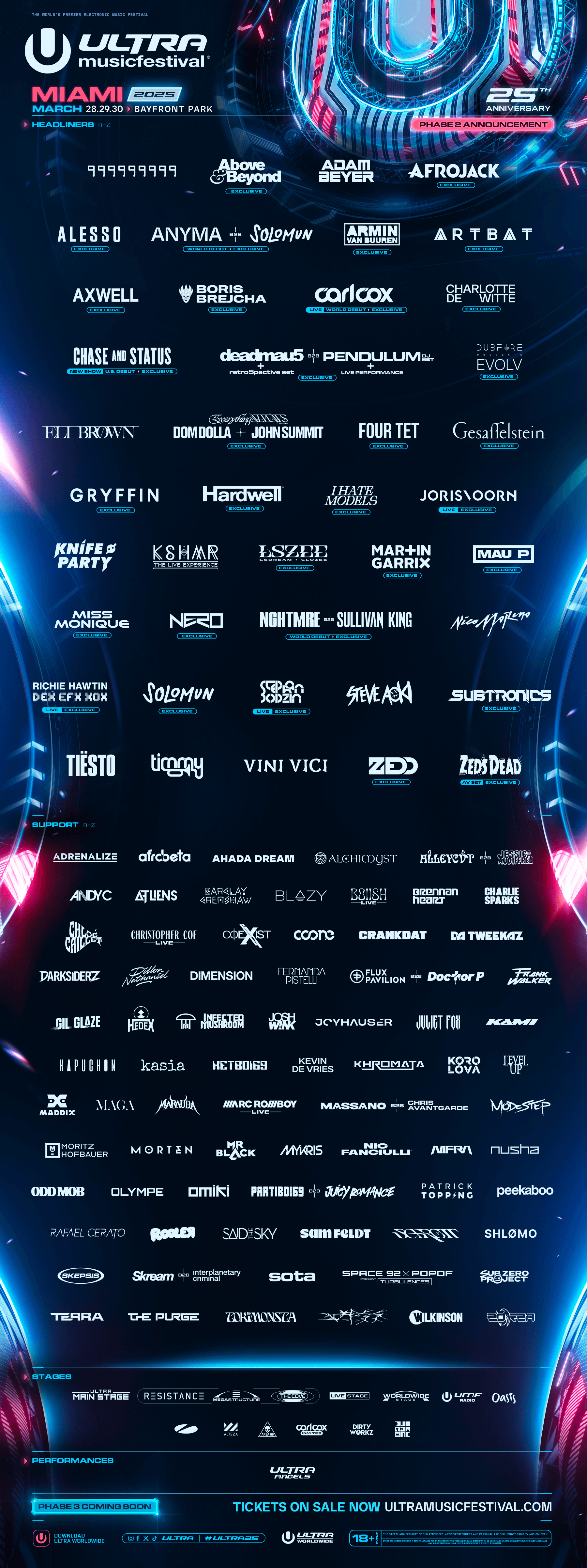 Ultra Music Festival 2025 Bayfront Park Tickets, Dates & Itineraries