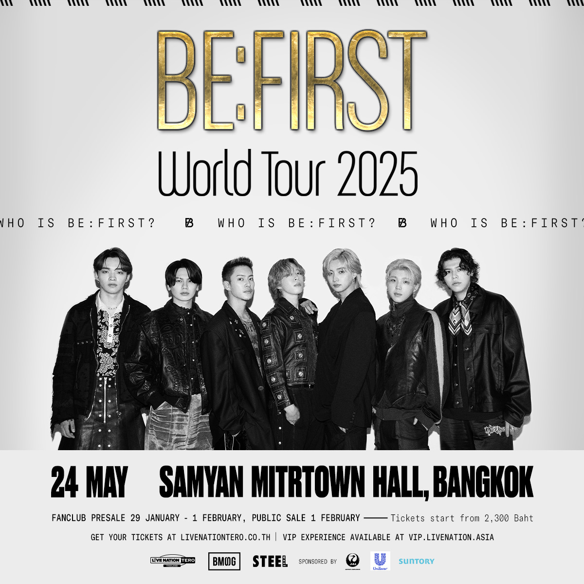泰國曼谷 · BE:FIRST 2025《Who is BE:FIRST?》世界巡演 | 曼谷