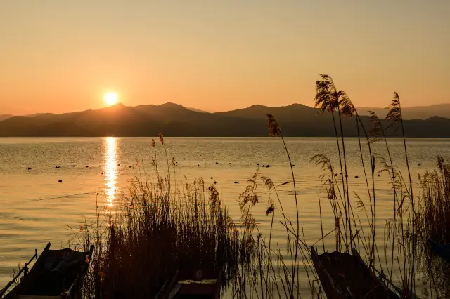 Sunsets in Luguhu
