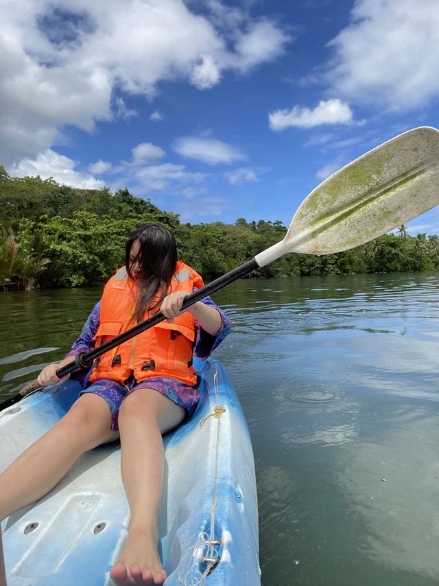 Boating in the lake