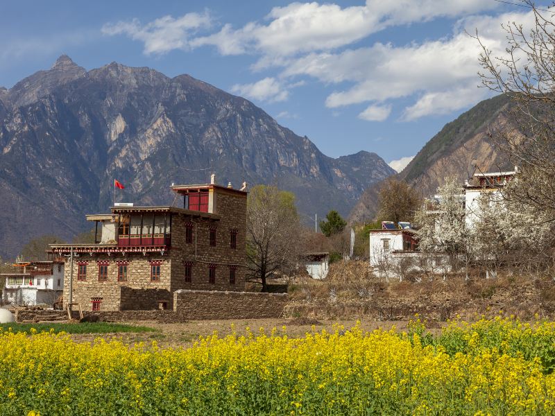 소포 티베트 마을 고대 족
