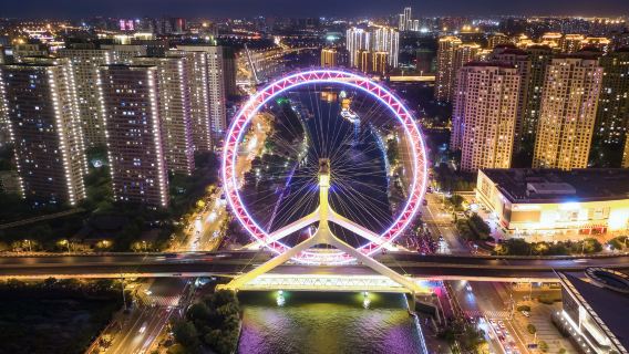 天津之眼摩天輪+五大道+瓷房子+古文化街+意